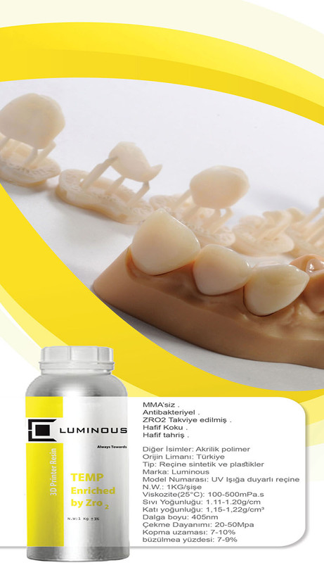 رزین luminous روکش موقت ساخت ترکیه